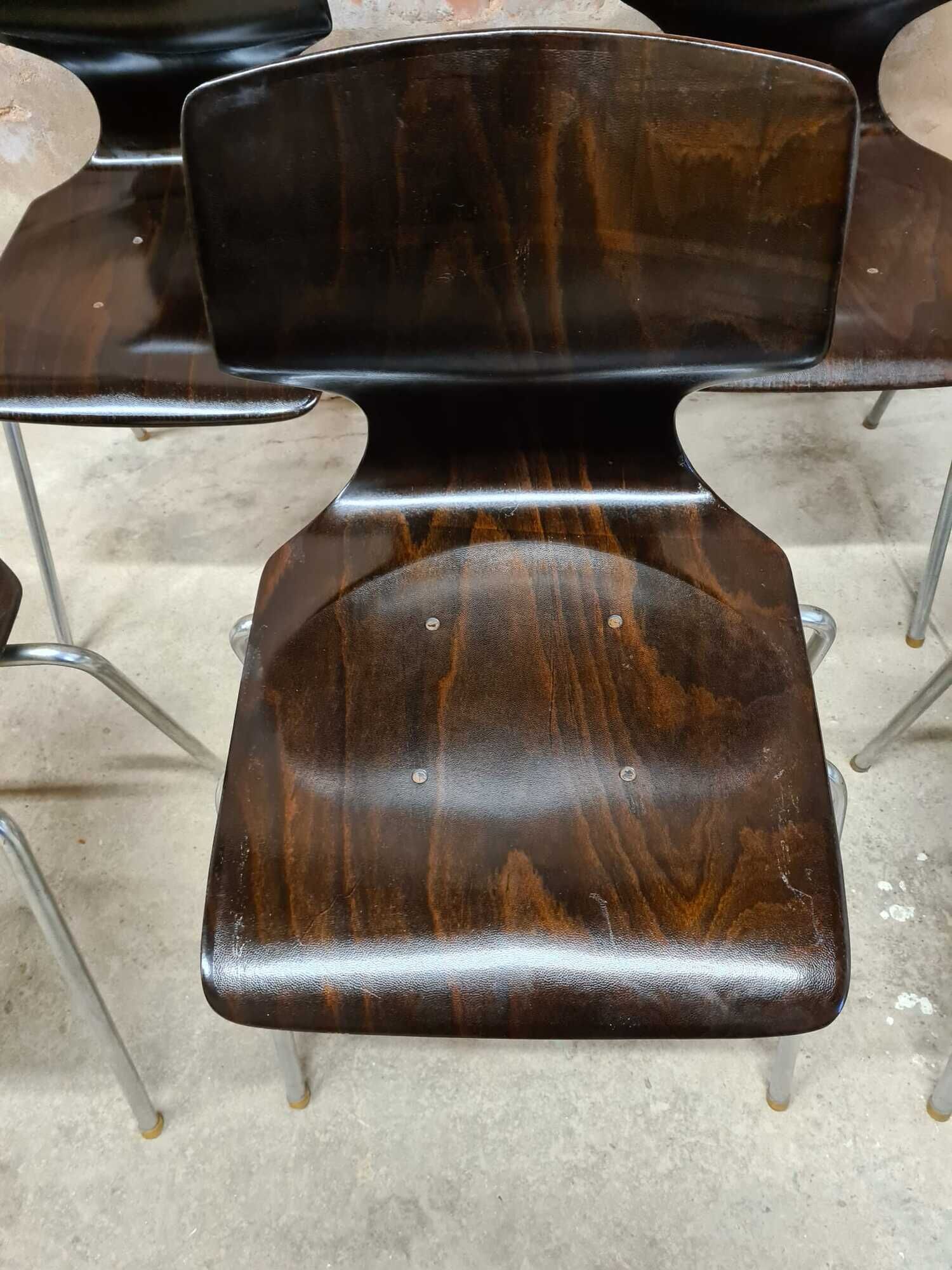 Set of 6 vintage stackable chairs pagwood Flötotto