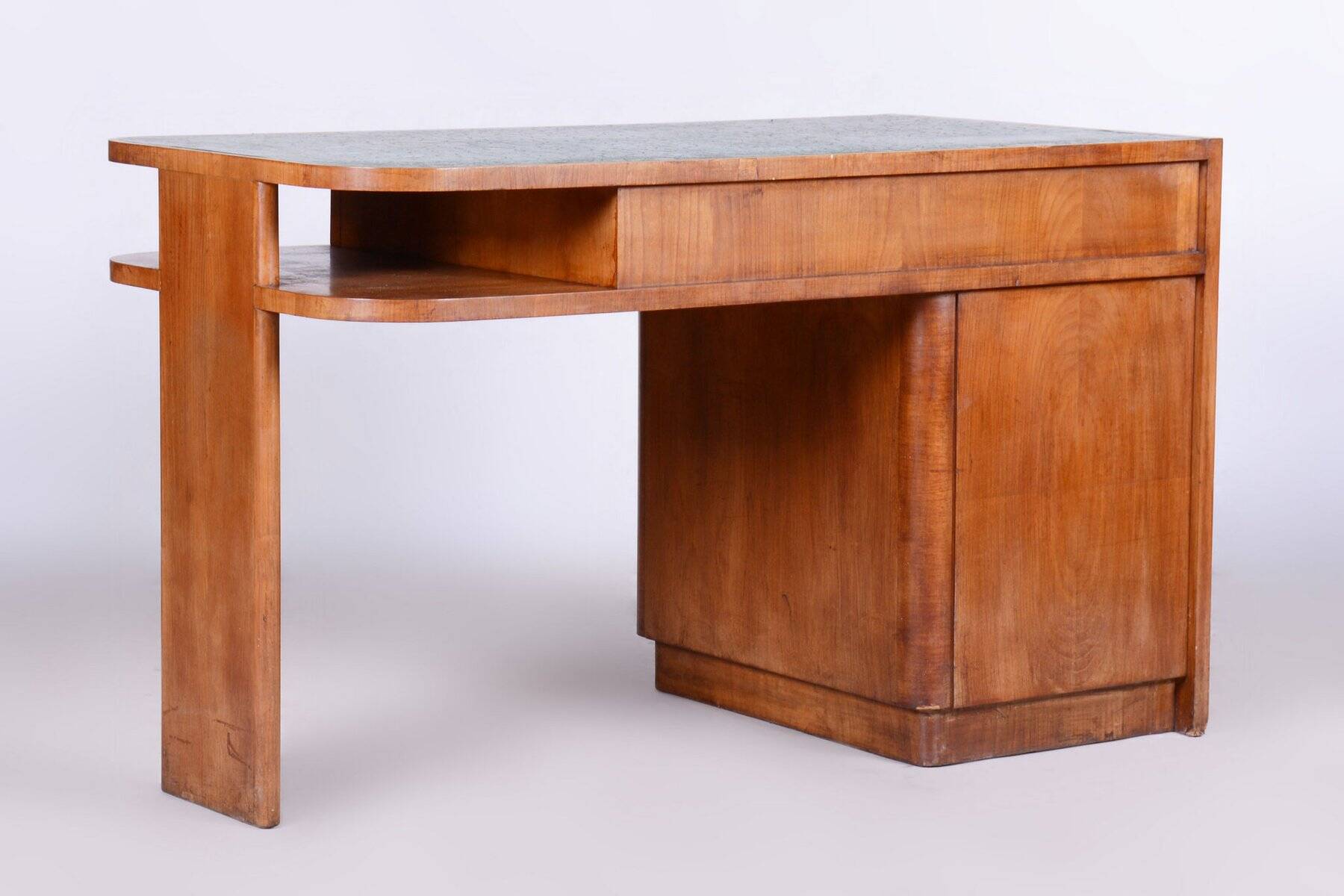 Czech Art Deco Cherry Writing Desk attributed to J. Halabala for Up Zavody, 1930s