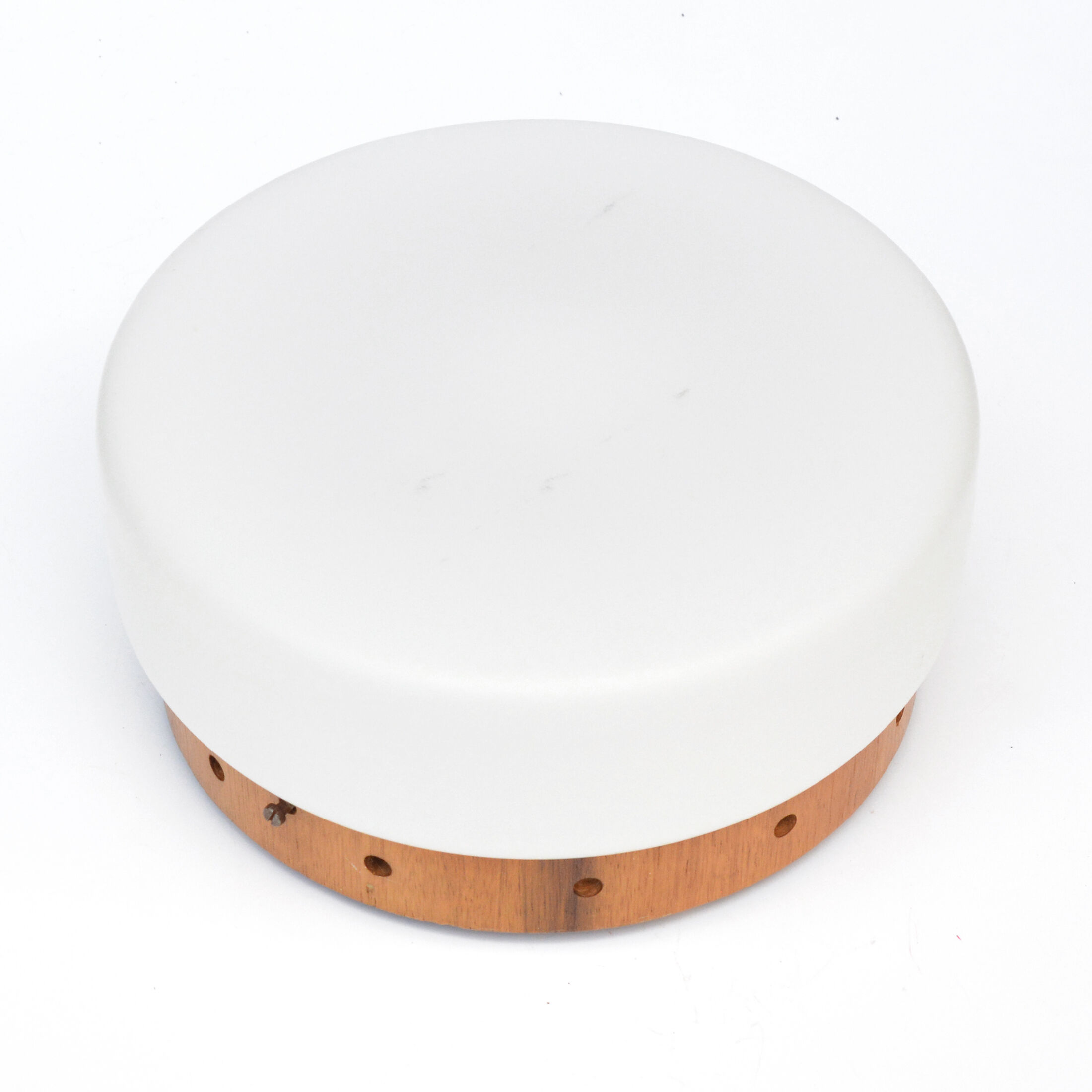 1970s Scandinavian modern White glass plafond, Hustadt Leuchten, Germany