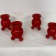 Set of 4 Swedish wooden candlesticks – 1950s