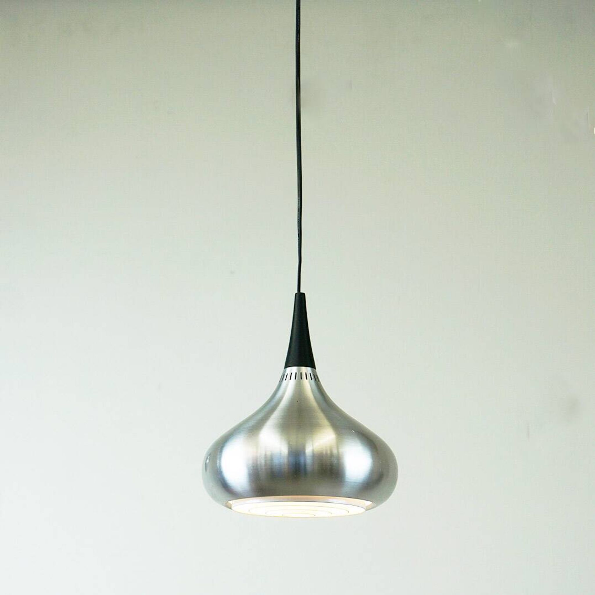 Silver suspension light Orient by Jo Hammerborg for Fog and Morup, Denmark