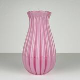 Vintage pink vase attributed to Archimede Seguso, Italy, 1950s.