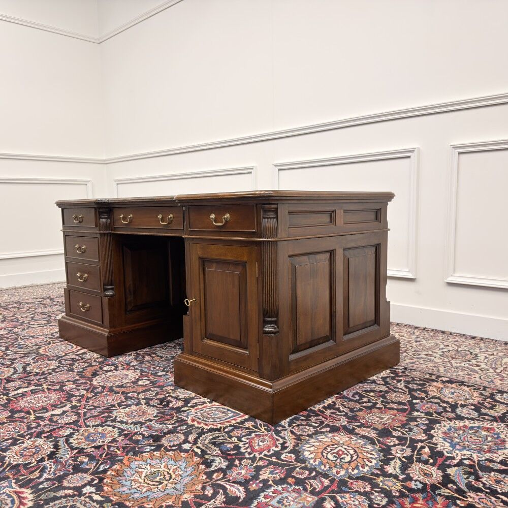 Classic English Chesterfield Desk with Backboard