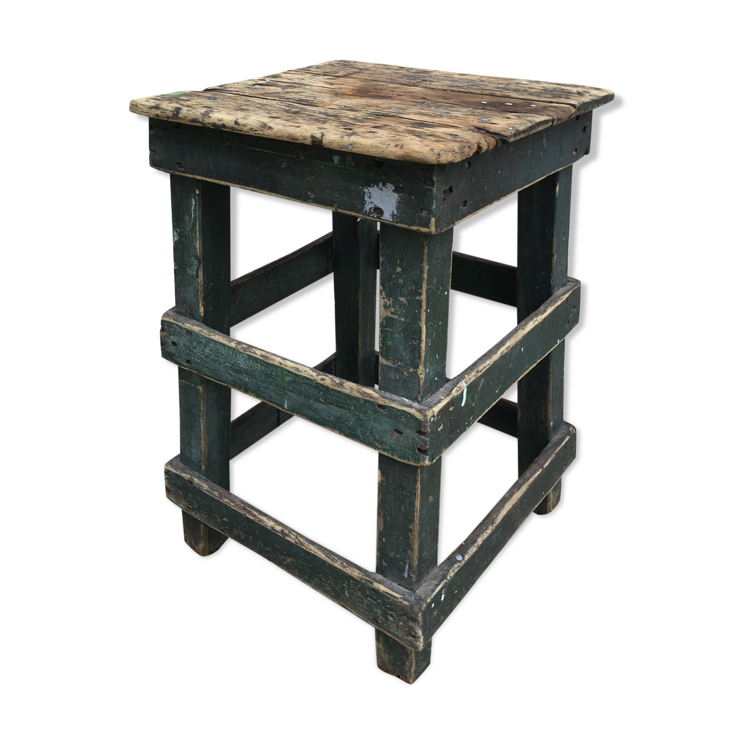 Former green workshop stool