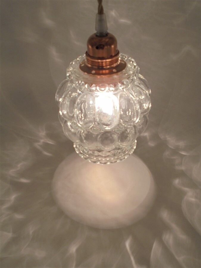 Set of 3 vintage hanging lamps