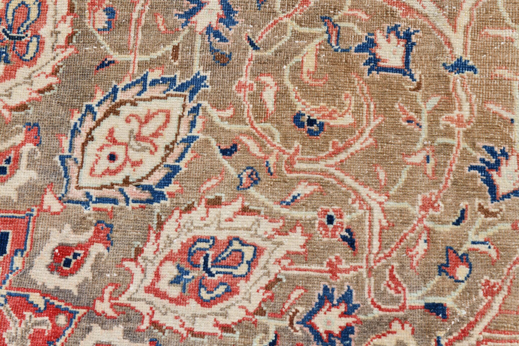 Large Antique Persian Carpet 300x397 cm, Medallion and Floral Patterns