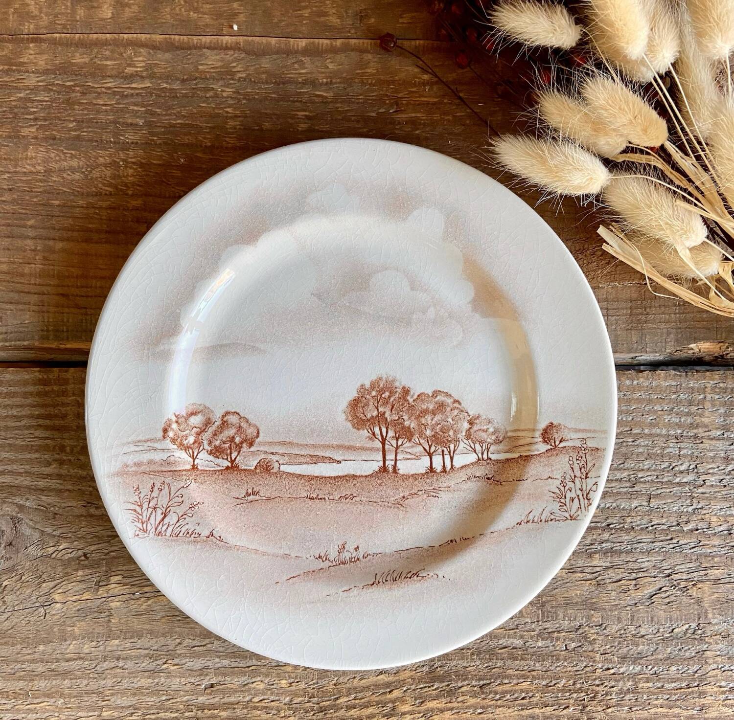 Vintage landscape plate