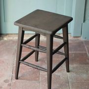 Vintage French stool from the 1940s, wooden stool, extra seat, stool.