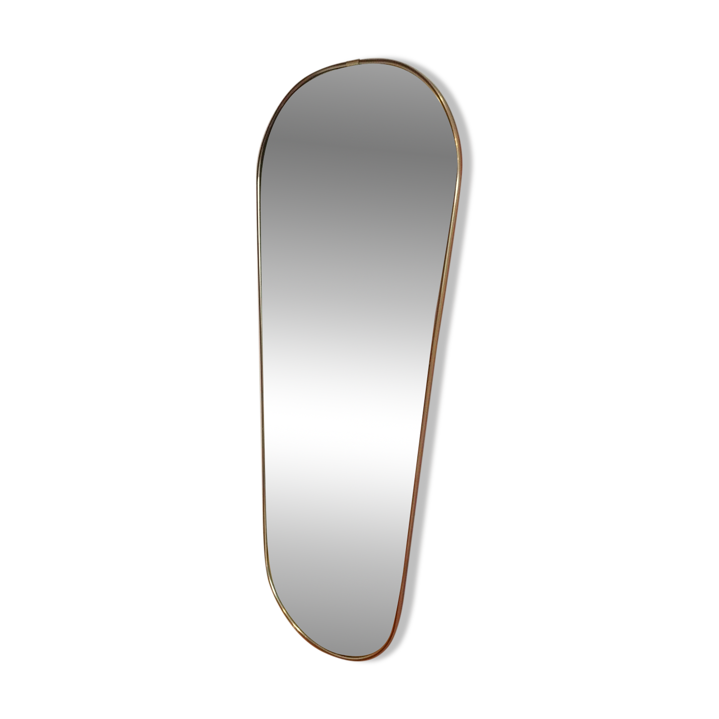 Grand miroir forme libre en laiton – années 60