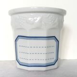 Lourioux porcelain jam jar signed Philippe Desportes
