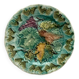 Old slip plate vine leaves grapes Onnaing