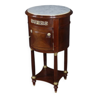 Small Tambour Table in Mahogany, Louis XVI style – Late 19th century