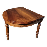Antique folding demi-lune table, dining table, console.