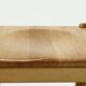 Solid Blonde Oak Cubic Stool with Carved Seat, 1970s