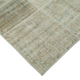 Hand-knotted anatolian contemporary 171 cm x 240 cm beige patchwork carpet