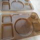 Set of vintage brown plexiglass TV trays from Italy, designed by Guzzini