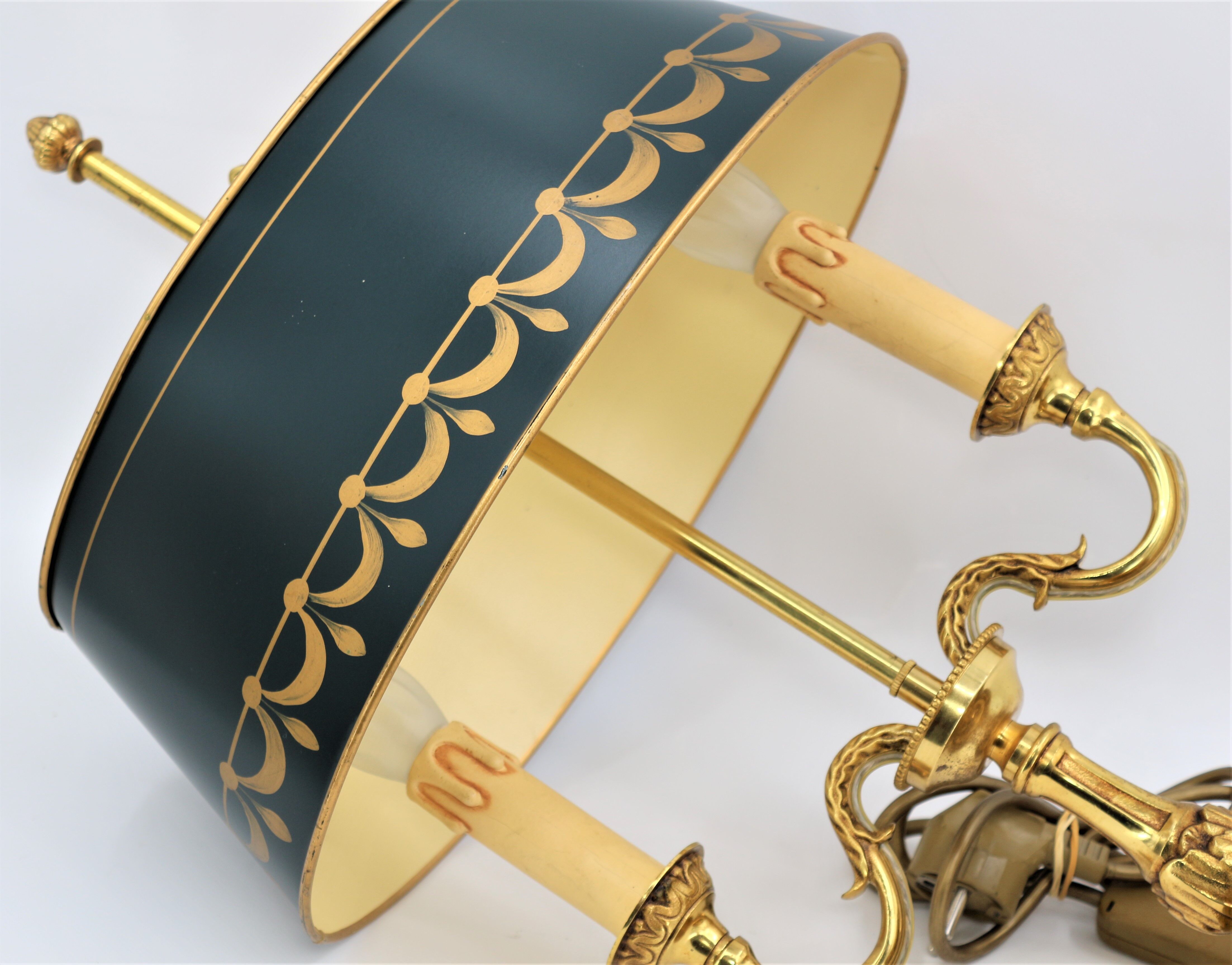 Hot water bottle lamp in solid bronze gilded louis XVI style "Lucien Gau"