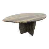 Vintage 70s Oval Marble Coffee Table