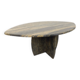 Vintage 70s Oval Marble Coffee Table