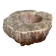 Large ashtray, red veined alabaster pocket tray.