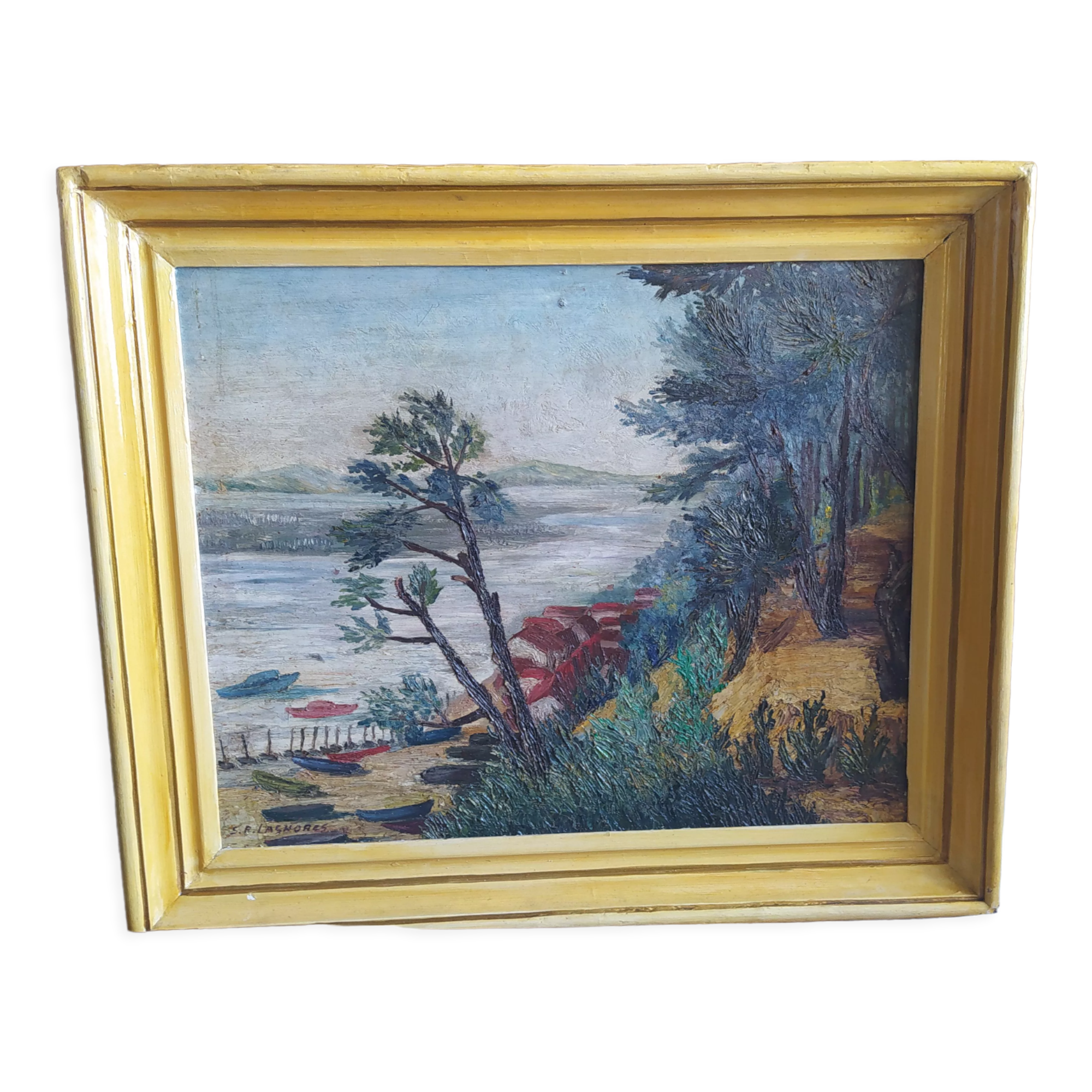 Tableau de Suzanne Pucheu Lashores le caon Cap Ferret 1930