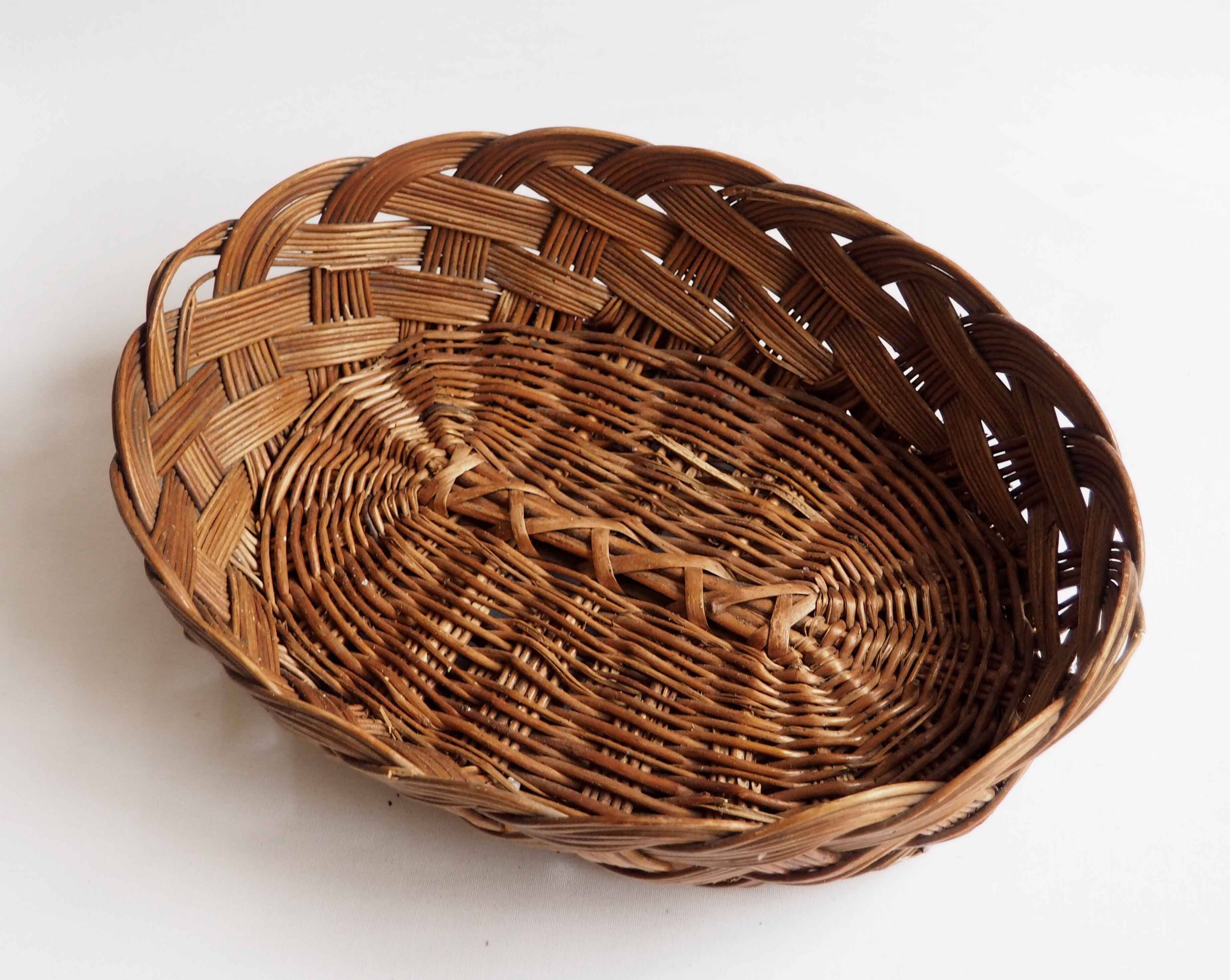 Old rattan basket basket