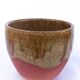Two-tone brown and terracotta stoneware bowl Puisaye
