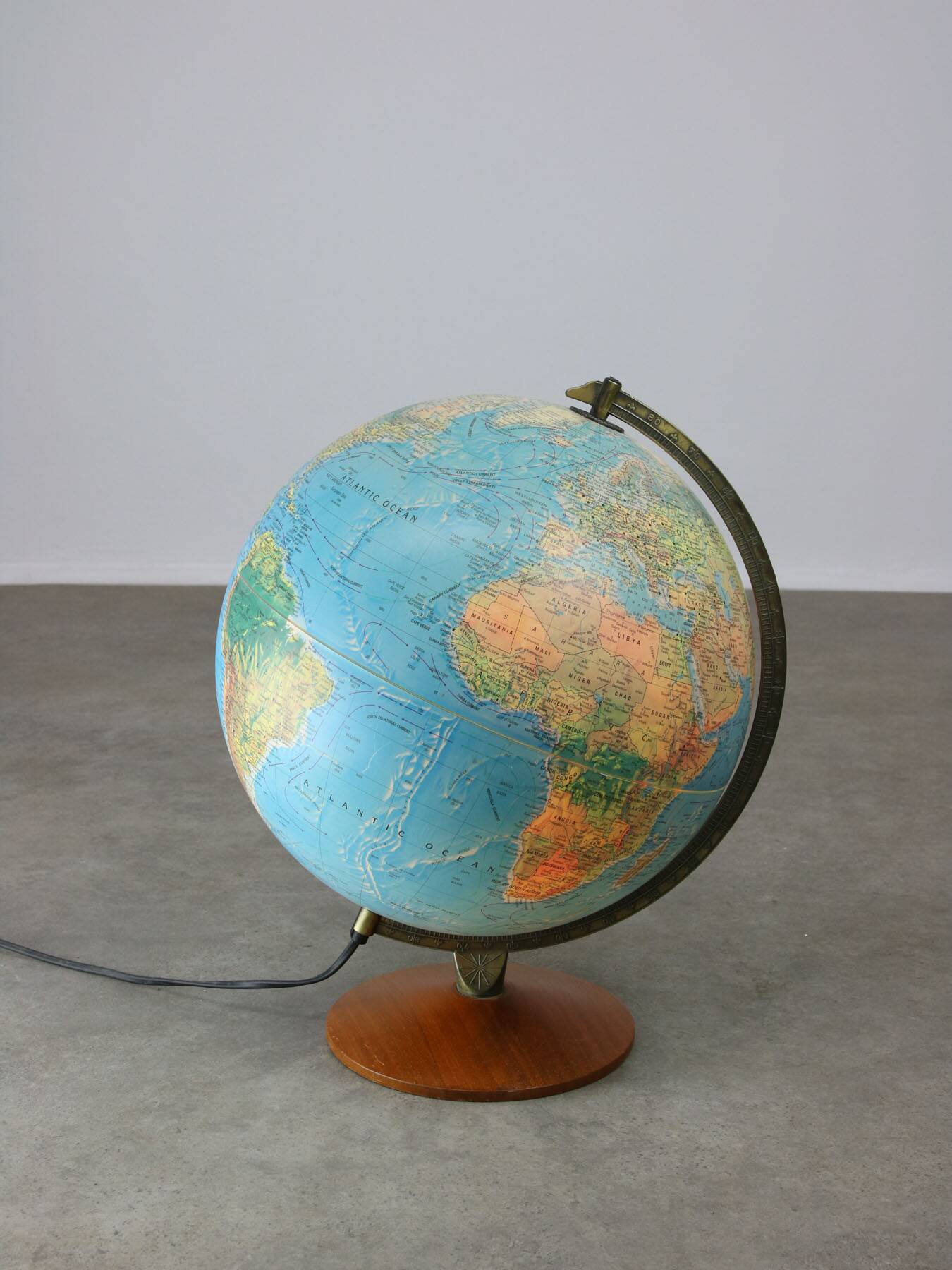 Vintage Danish Illuminated Glass Globe, 90s