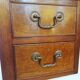 English wooden desk on top of leather