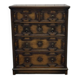 1950s English oak chest of drawers