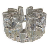 Bougeoir design en verre épais