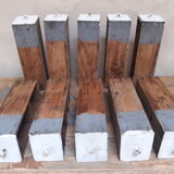 Lot 10 tiroirs anciens atelier poignées bronze