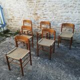 6 rope seated chairs