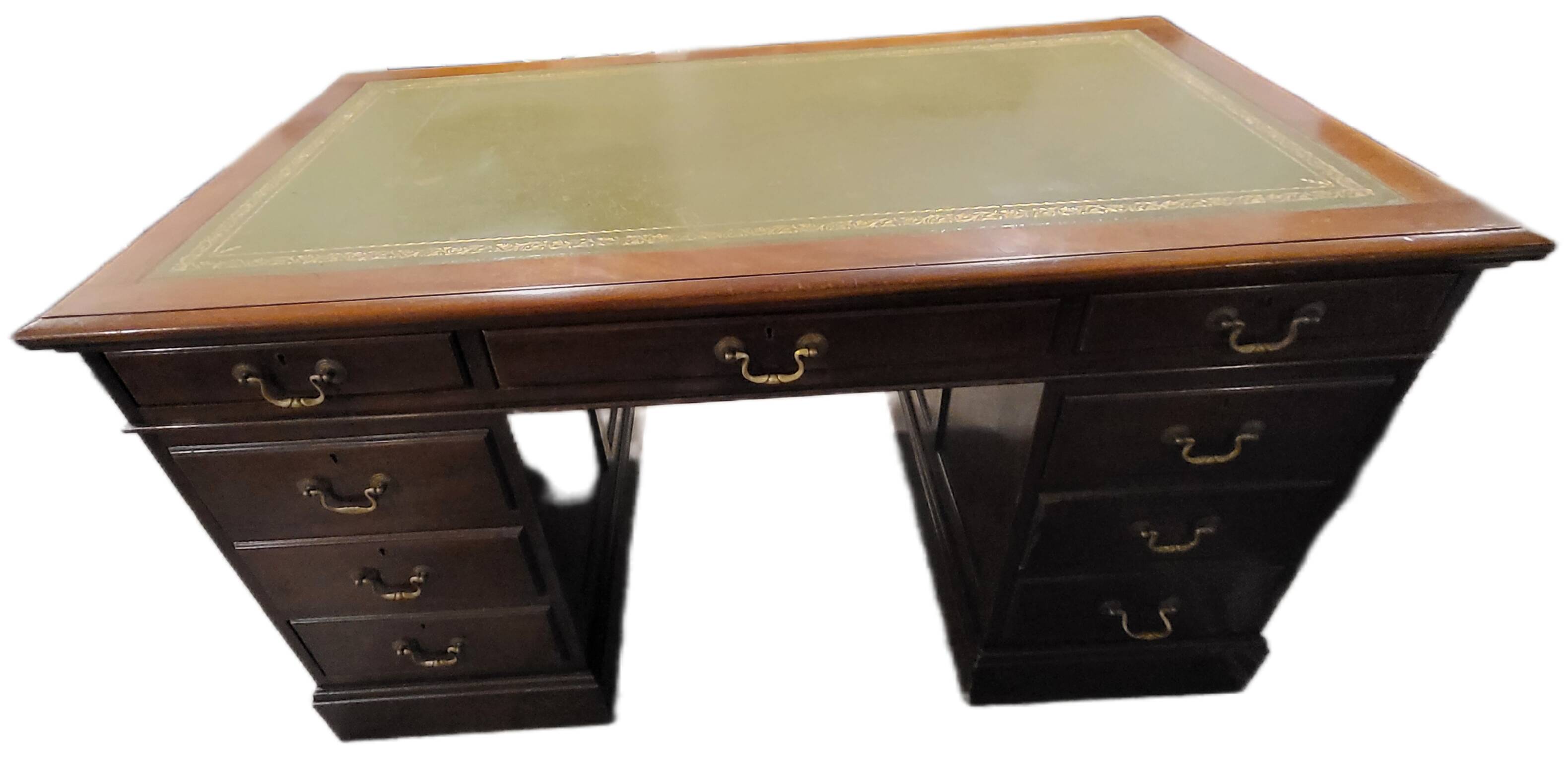 Bureau Anglais "Pedestral  Desk" Époque  Victorienne