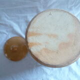 Milk jar / cream & its lid terracotta varnished Savoyard folk art chalet deco collector