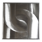 Tableau link of chain kinetic optical art signed by Patrick Dupré