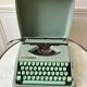 Mint green typewriter hermes baby made in switzerland