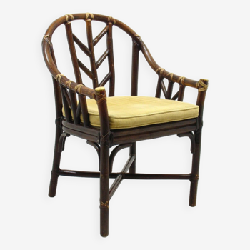 Vintage Rattan Armchair from McGurie, 1970s