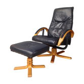 Danish design swivel and reclining relaxed chair by Jorgen Kastholm for Unico