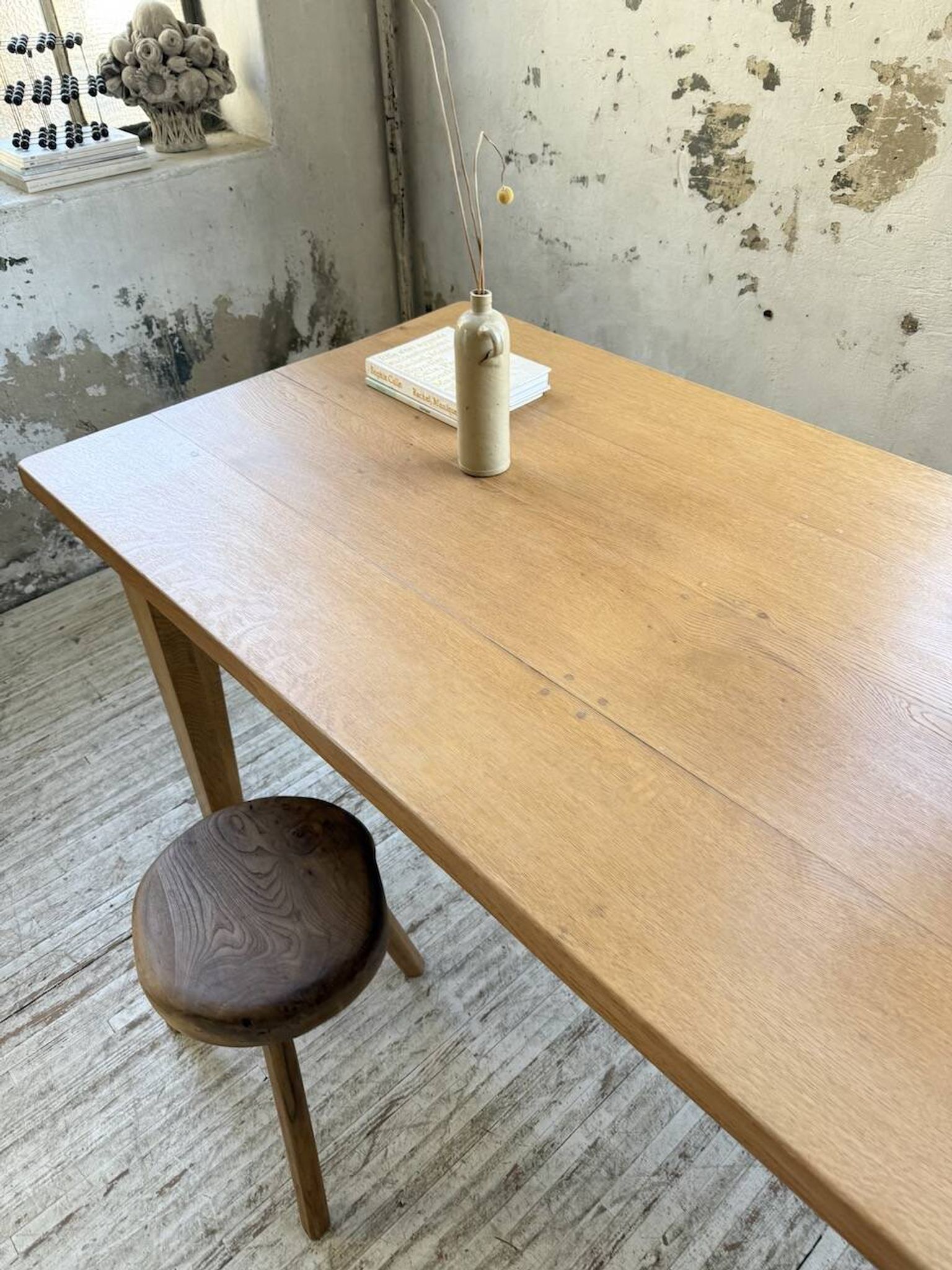 Table de ferme extensible en chêne massif