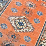 5x7 Orange & Blue Classic Vintage Rug, 154x203Cm