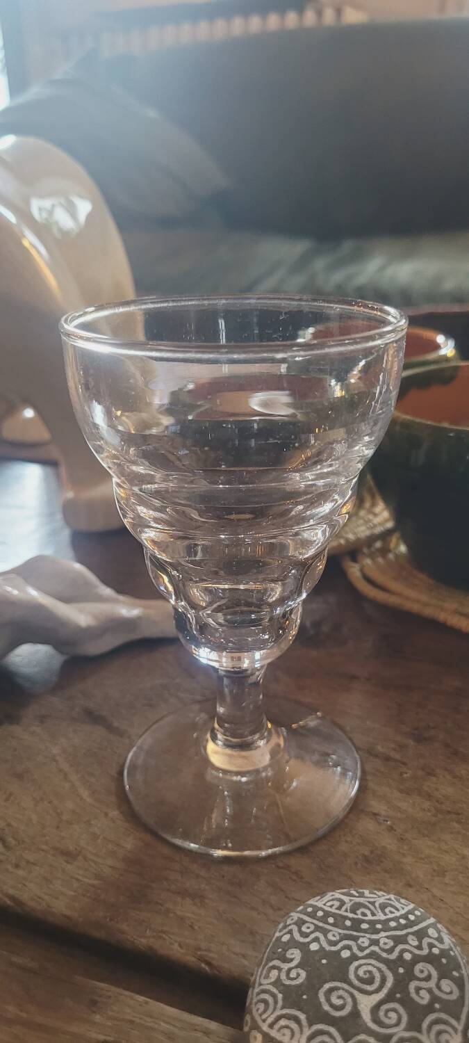 Set of 12 antique stemmed glasses