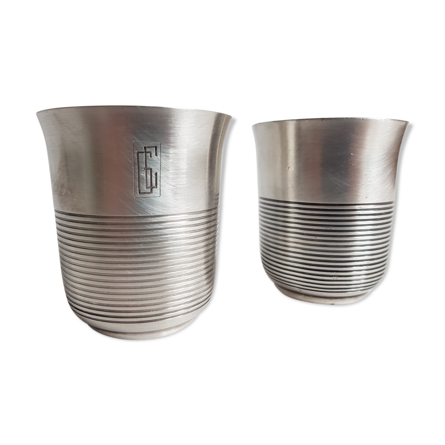 Christofle Timbale Gobelet vase. Modèle ARIA (NON GRAVÉ) Métal Argenté