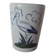 Gobelet vintage Fortuné Schmitter - Beschdorf - décor cigogne blanche