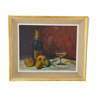 Peinture nature morte huile sur panneau signée Charles Jaffeux 1924