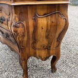 Curved Provençal chest of drawers Louis XV style walnut