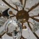 Chandelier 12 lamps with grapevines in crystal, bronze and regulated