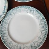 Set of 5 Terre de Fer plates 1900 Wilbur and St Amand