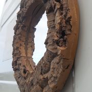 Miroir vintage en liège des années 60