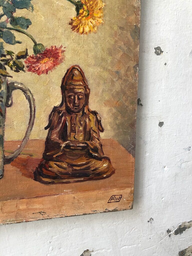 Painting on canvas bouquet